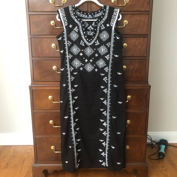 madison mathews embroidered dress